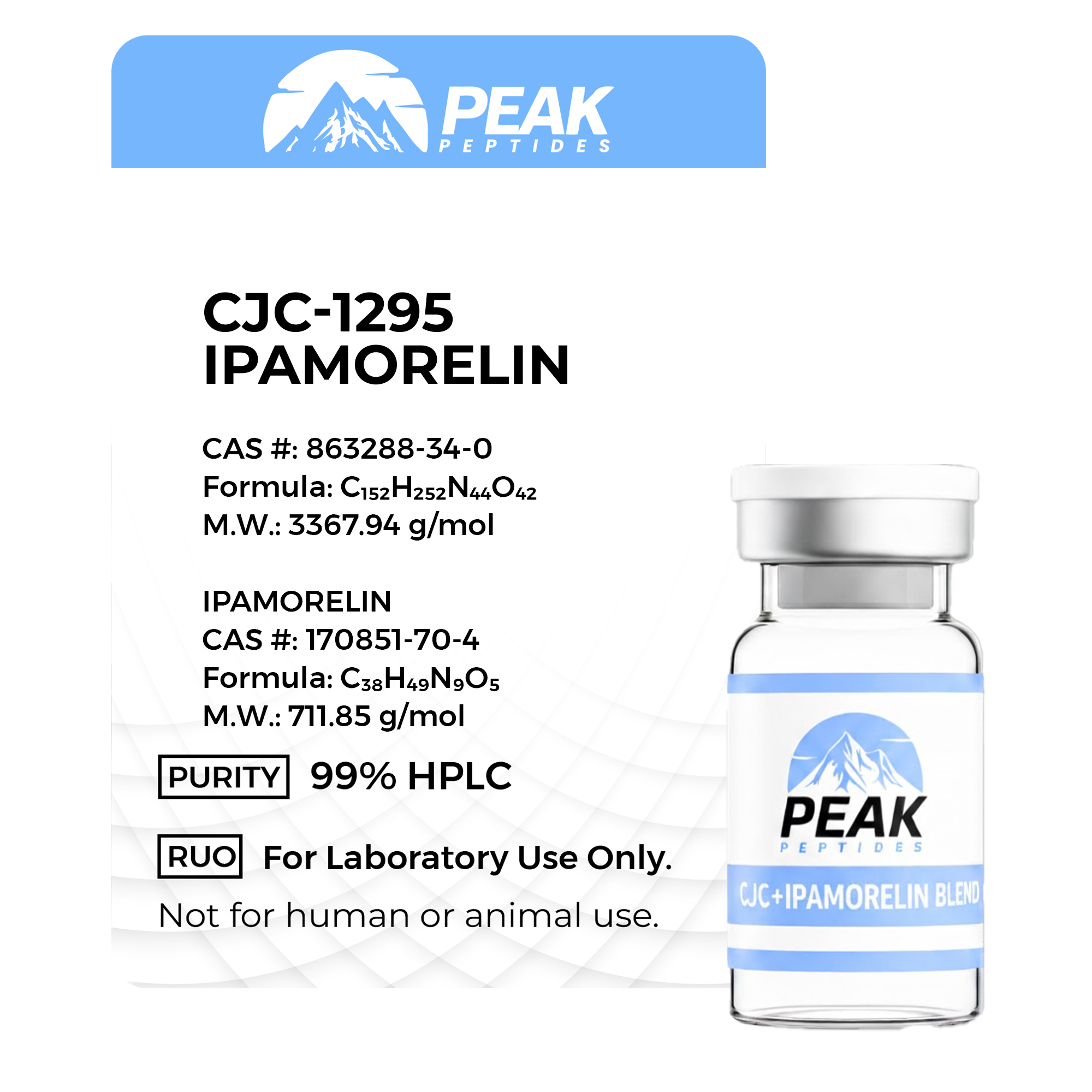 CJC-1295 (W/O DAC) + IPAMORELIN (10 MG)
